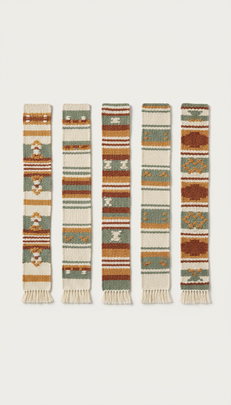 Artisanal Woven Bookmark Set